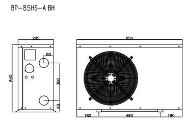 Wärmepumpe Tebas, power 6,5-9,0 kW, für Pools mit 30-50 m³, 230 V, AUTO-Mode funktion = wärmen oder kühlen